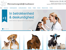 Tablet Screenshot of dierenartsenpraktijklandsmeer.nl